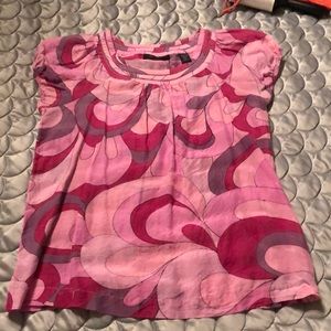 Context sheer purple top 2 petite